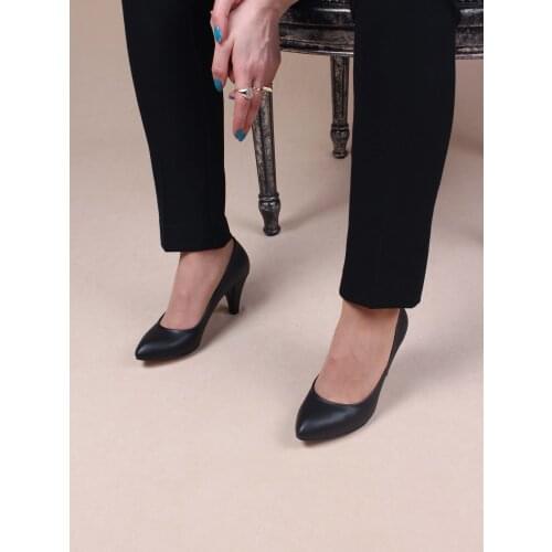 Womens High-Heeled Shoes Black Daily Casual Stiletto Shoes