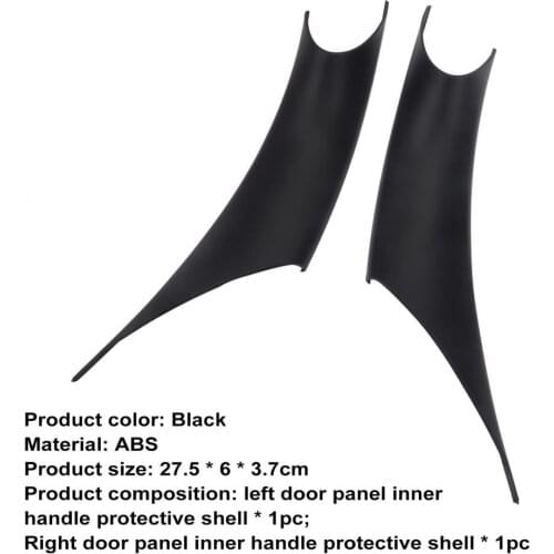 1Pair R/L Black Interior Inside Door Panel Pull Grab Handle Covers Trim for BMW 3/4 Series F30 F35 12-18 Car Interior Accessorie