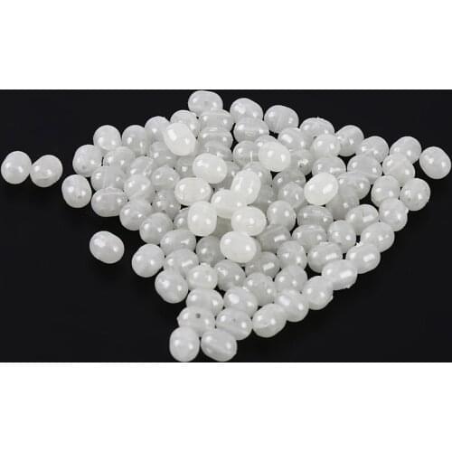 100pcs/lot Transparent Fishing Cross Beads Plastic Clear Beads Double Pearl Drill Cross Beads Carp Fishing