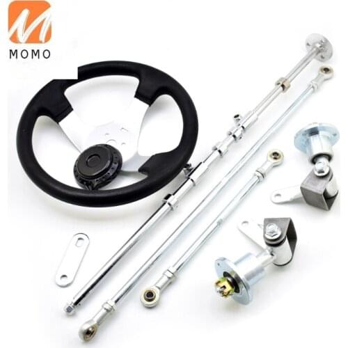 168cc ATV Hub Utv Accessories Go Kart Steering System & Wheel Hub & 6 Inch Flange ATV Front Steering Gear Rack Joint Tie Rod