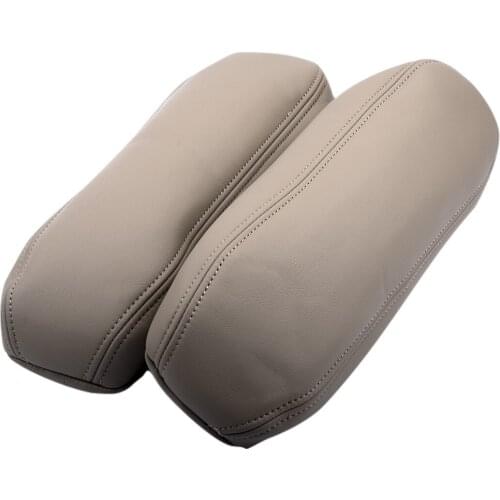 2pcs Microfiber Leather Seat Armrest Cover Fit for Ford F250 F350 Excursion Lariat 1999-2007 Beige
