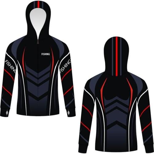 2020 New Style Support Custom Zipper Hooded Fishing Suits Outdoor Quick-dry Sunscreen Breathable Fishing Clothes Anti-mosquito