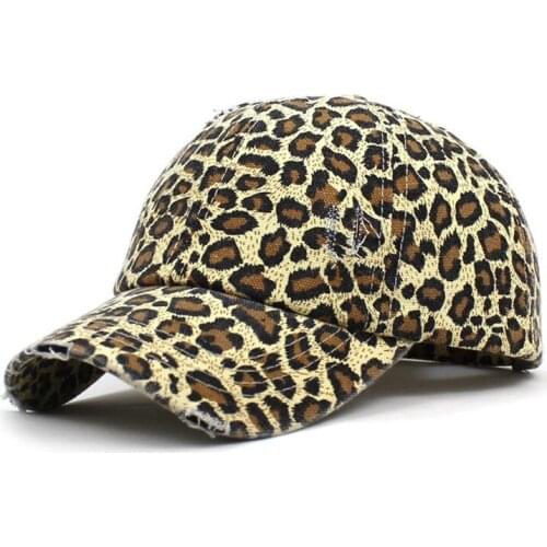 LDSLYJR Leopard print cotton Baseball Cap Adjustable outdoor Snapback Hats for men and women 252