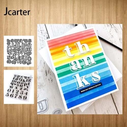 English Lowercase Letters Metal Cutting Dies and Rubber Stamps for Scrapbooking Stencil Album Make Template Decor Model Craft