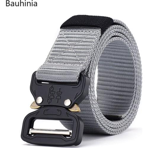 Bauhinia Mens Military Tactical Canvas Belt 115cm Best Selling Quality Outdoor Survival Training Combat Belt