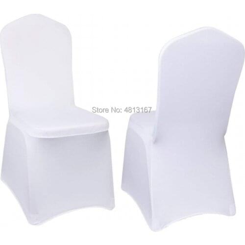 White Chair Cover for Wedding Party Dining Banquet Chair Decoration Covers