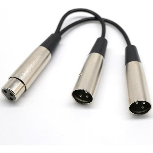 BWQ YXM-121 XLR3F to Dual XLR3M Y Cable