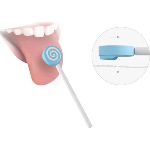 Lollipop Shape Child Kids Tongue Cleaning Brush Scraper Cleaner Baby Care Tool New