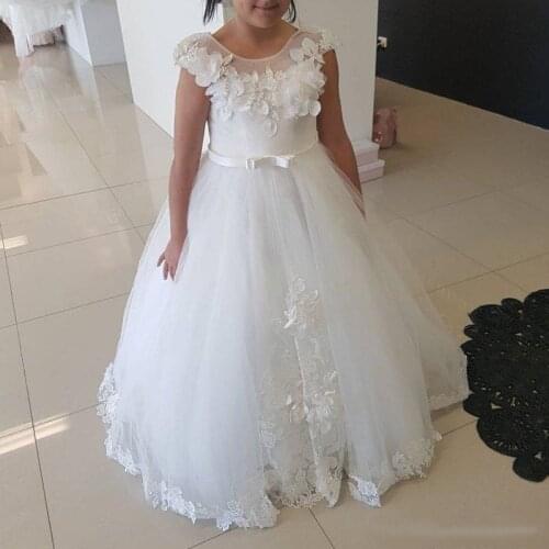 Glitz Pageant Dresses for Little Girls Vestido De Daminha Flower Girl Dresses Ball Gown First Communion Dress