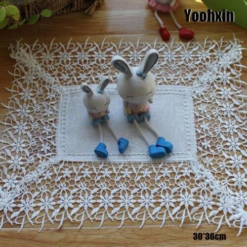 HOT lace embroidery place table mat cloth dish pan pad cup mug drink cotton doilies dining tea coaster Wedding placemat kitchen