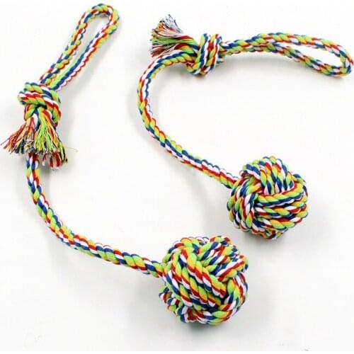 Pet Cotton Rope, Long Tail Ball Toy, Hand-knitted Ball, Bite-resistant Teeth Cleaning Dog Toy, Puppy Accessories, Dog Supplies