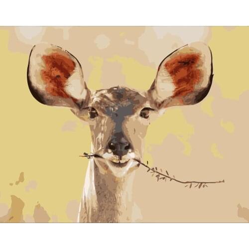 MaHuaf-j469 lovely antelope Painting By Numbers DIY Digital canvas painting Home Decor wall art in bedroom