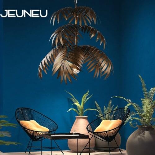 Loft Modern Industrial Creative Pendant Light LED E27 Coconut Tree Hanging Lamp for Living Room Restaurant Bedroom Lobby Hotel