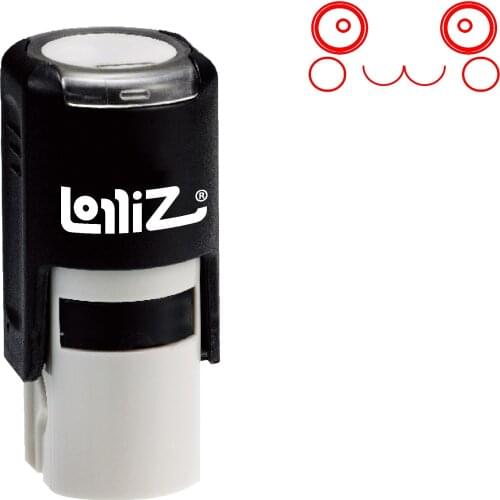 LolliZ "Happy Animal Face" Pre-Inked Rubber Stamp