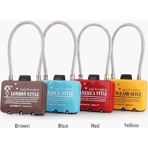 Mini type Travel padlock Anti-theft Backpack Small Padlock Resettable 3 Digit Combination Suitcase Password Code Lock Padlock