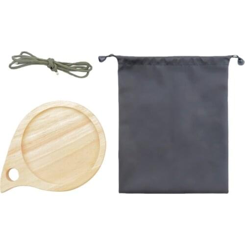 Multifunctional Folding Cutting Board Outdoor Portable Kitchen Food Cutting Board Mini Heat Insulation Pad Wooden Fruit Plate