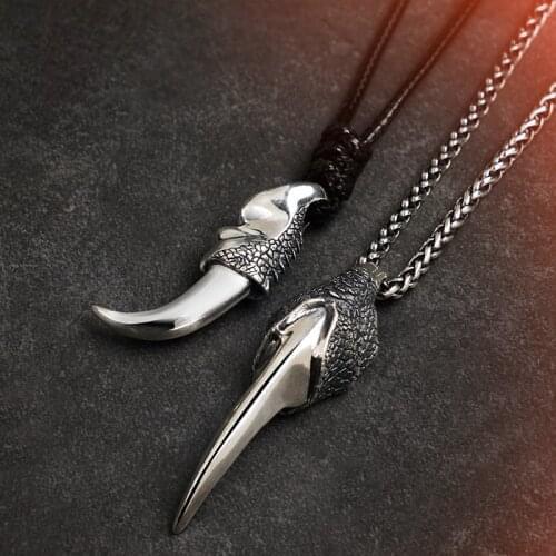 Dragon Claw sterling S925 Silver necklace for men sterling silver pendant Jewelry