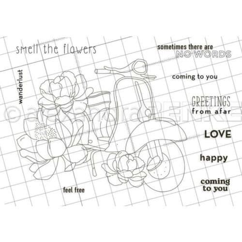 German flower Clear Stamp Seal DIY Scrapbooking photo Album Decorative Clear Stamp C0679