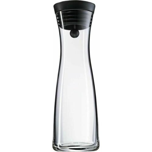 New Water Carafe 1.8L High Borosilicate Glass Bottle Basic Tilting Lid Closure Jug