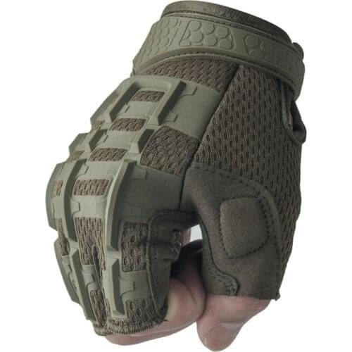 Mens Army Tactical Hard Knuckle Half Finger Gloves Military Combat Fingerless Glove Hunting Shooting Airsoft Paintball S2228