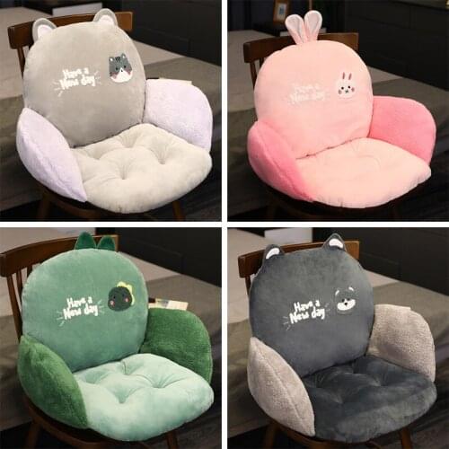 Cartoon Animal Rabbit Chair Cushion Office Cushion One Student Thickened Stool Back Cushion Breathable ChildrenS Butt Cushion