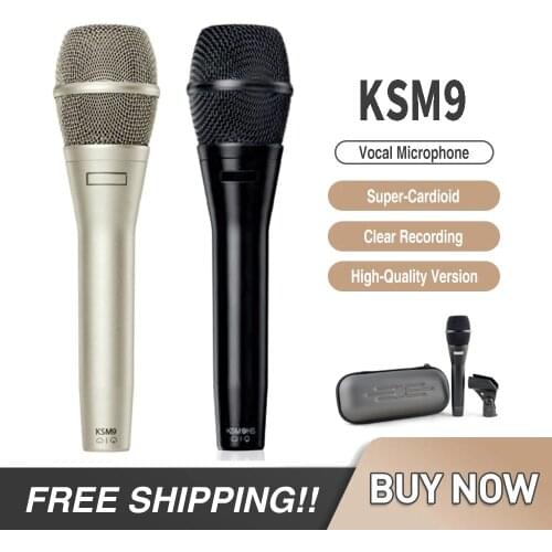 Professional Vocal Microphone KSM9 , KSM9HS, KSM9/SL , KSM9/CG Dynamic Wired Microphone Handheld Cardioid Mic karaoke,gaming,PC