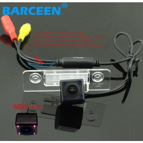 New product promotion 170 wide view lens angle car rear reversing camera plastic shell material with 4 ir for Skoda Octavia
