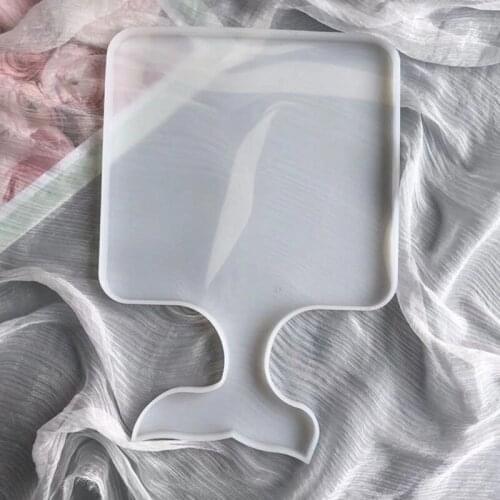 DIY Fish Tail Handle Tray Epoxy Resin Mold Serving Plate Board Silicone Mould