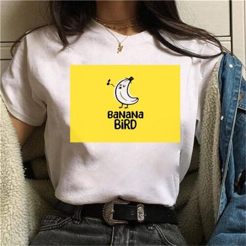 2021 Women Summer Short Sleeve T Shirt Oversized Banana Graphic Print Top Tee Shirt Female Clothing 90s Girls Lady T-shirts