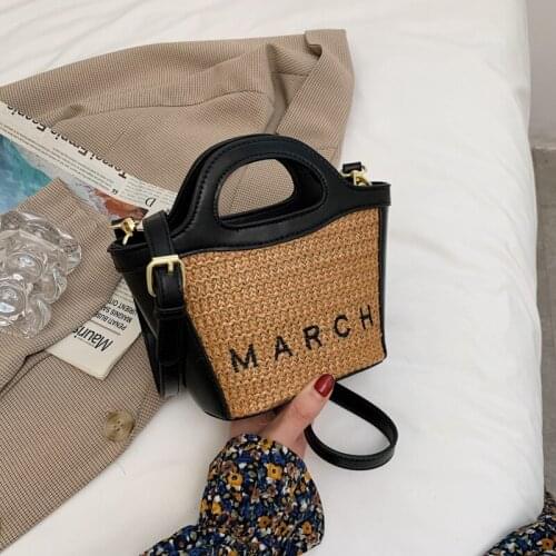 Women brand crossbody handbags straw Handbags Fashion high quality Messenger Bag Ladies new Bag shoulder handbags straw bags