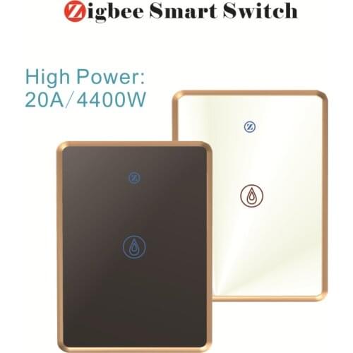 Zigbee Smart Switch zinc alloy frame 20A 4400W super Zigbee water heater TuYa switch air conditioner water pump remote switch