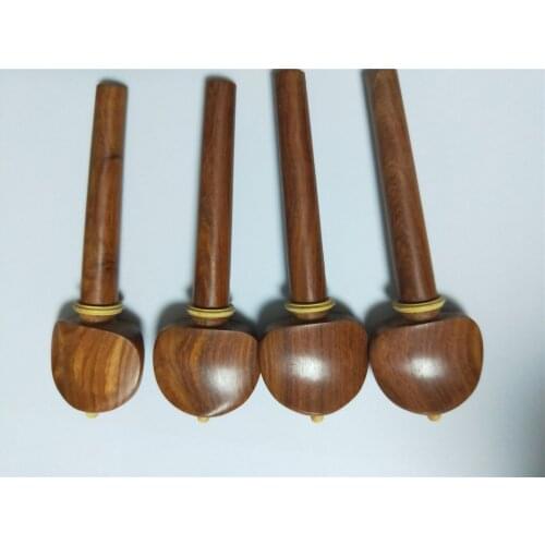 1 PC Quality Cello Tail Piece and 4 PCs Cello Pegs All 4/4 In Different Wood Rose Wood or Ebony