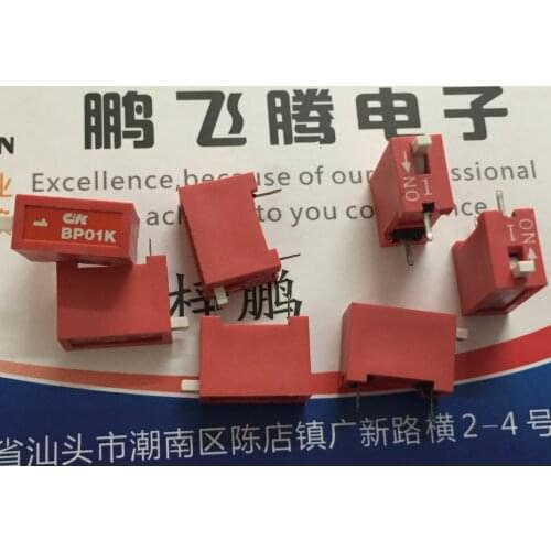 1PCS Original American C&k BP01KE straight plug dial code switch 1-bit key type 1P1 coding switch side dial 2.54