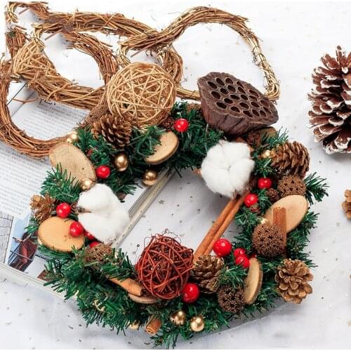10-30cm Round Love Heart Natural Rattan Wreath Stem Branch Ring Garland For Wedding Birthday Party Decor Supplies Christmas Gift