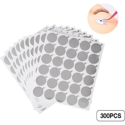 300Pcs Eyelash Extension Glue Plate Pads Pallet Sticker Film Women Make Up Accessories Waterproof Special False lashes Plate