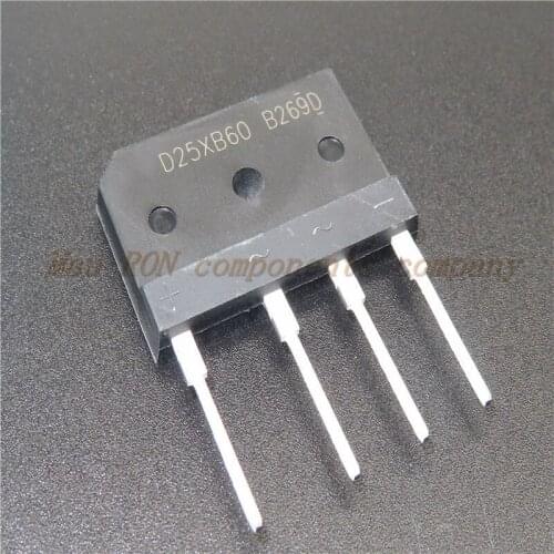 5PCS/LOT D25XB60 DIP-4 cooker rectifier bridge 25A / 600V