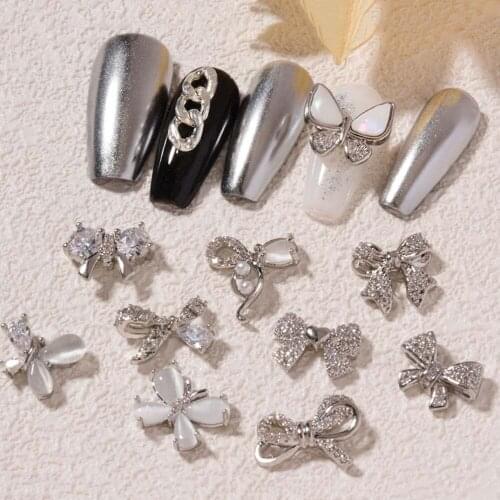 Manicure Accessories Pearl Star Chain Jewelry Nail Rhinestones Bowknot Diamond Nail Art DIY Nail Art Decorations