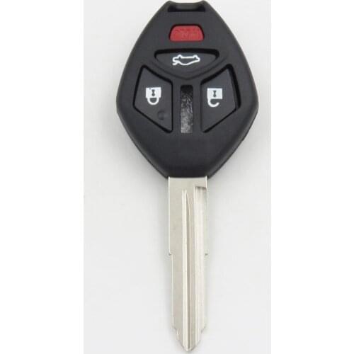 1pcs Remote Key Replacement Shell Case Left Groove With 4 Button Pad For Mitsubishi Cocolockey