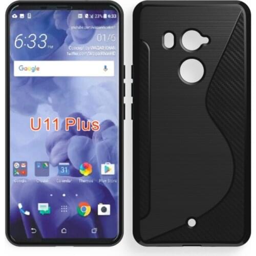 Black shockproof Anti-skid S Line TPU Gel Skin Case Cover For HTC U11 PLUS/U 11 PLUS