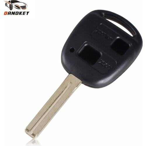 Dandkey 10PCS/LOT For Lexus Uncut Blade TOY40 40MM Replacement Housing Shell Remote Key Case Fob 2 Button key shell