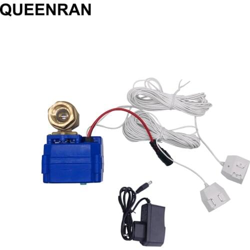 Russian/Ukrain Water Leakage Sensor with Auto Stop Valve DN15 For Smart House Water Flood Leaking Detecting Sensor Alarm System