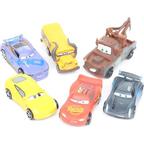 Disney Pixar Cars 3 6pcs/Lot 7cm Figures Mini Pvc Action Figure Model Dolls Classic Lightning Mcqueen Jackson Storm Toys Car