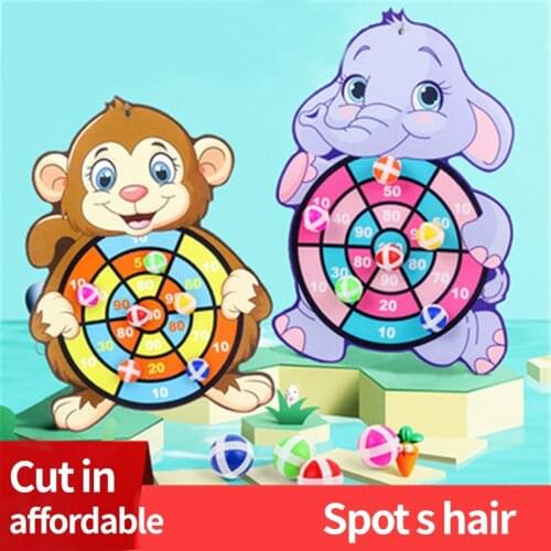 Toy children cartoon sticky target ball sucker dart target indoor and outdoor throwing sticky ball interactive game