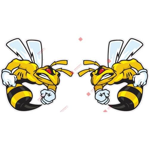 Interesting Car Stickers Automotive Products Angry Bee Pairs Car Styling PVC Vinyl Motorcycl Accessories