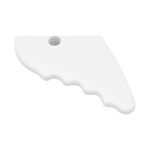 1pc White Ceramic Guasha Board Head Massage Neck Scraping Plate Acupoint Points Pressure Therapy Pull Rib Health Care