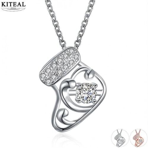 KITEAL Newest Gold color necklaces & pendants for women&men Christmas socks Merry Christmas gift choker prices in euros