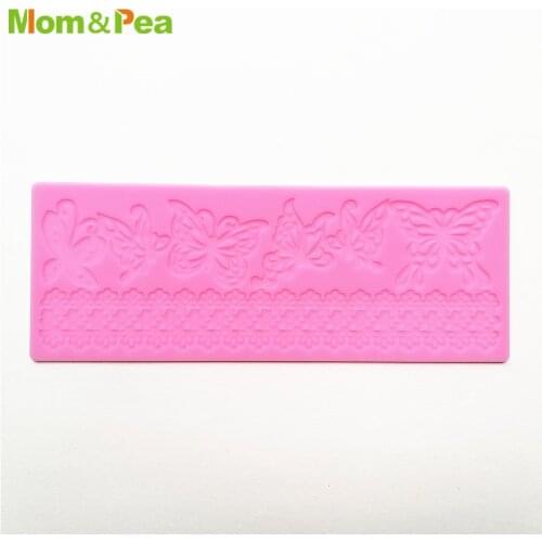 KCL579 Butterfly Small Lace Pad Silicone Mold Sugar Paste Fondant Cake Decoration 3D Mould