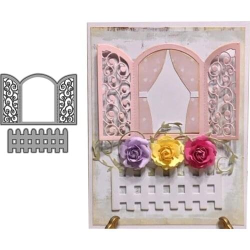 Metal Cutting Dies Window fence for DIY Scrapbooking Photo Card Making Decor Supplies Embossing Die Template