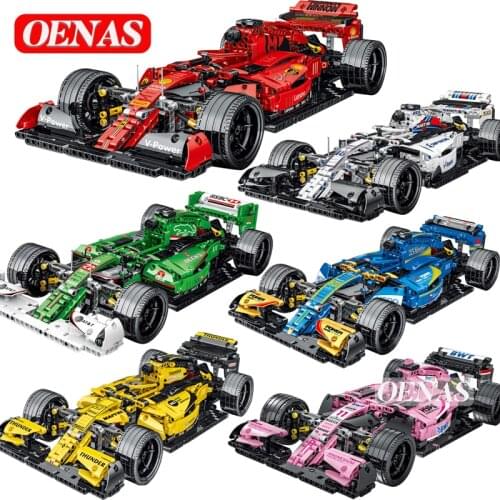 MOC High-Tech Expert Formula 1 Super Speed Champions Racing Sports Car Model Building Blocks Kids Toys For Boys Christmas Gift
