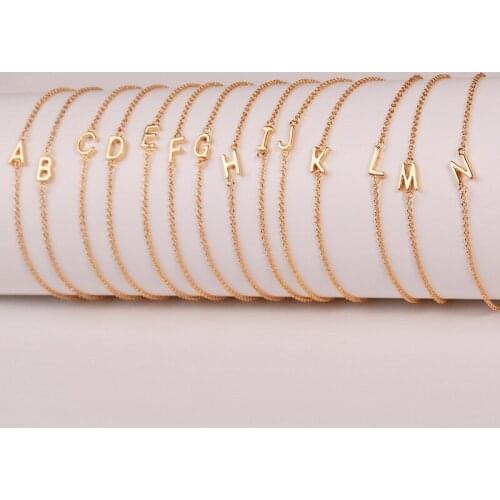 Fashion Tiny Dainty Gold Filled Initial Necklace Letter Necklace Name Jewelry For Women Accessories Girlfriend Gift